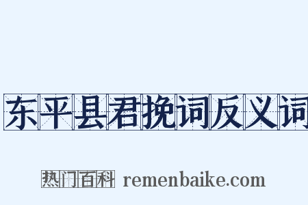 东平县君挽词反义词是什么意思的图片